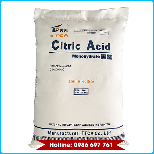 Acid Citric C6H8O7.H2O - Hóa Chất Ngọc Khánh - Công Ty Cổ Phần Hóa Chất Ngọc Khánh